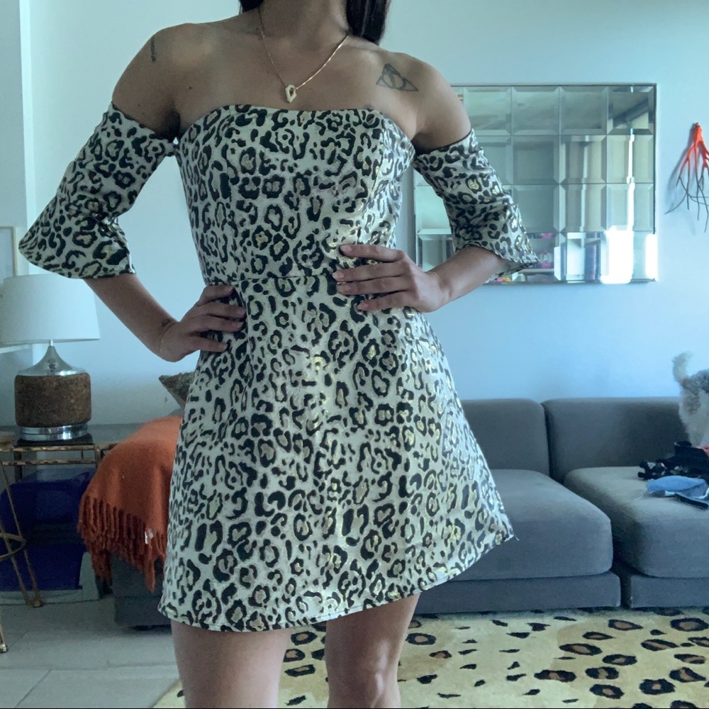 LPA - Cheetah cocktail dress.